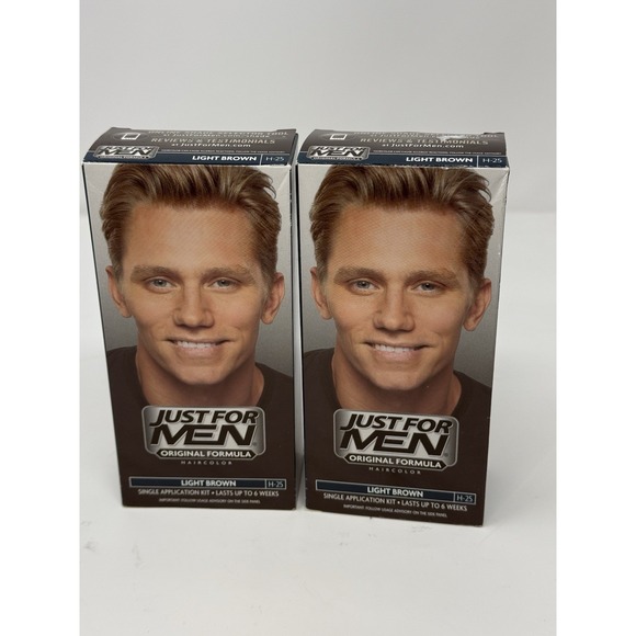 Just For MEN Other - Just For Men Shampoo-In Hair Color, H-25 Light Brown, Gray Coverage (Pack of 2)